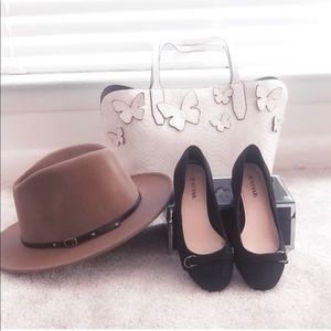 Never Worn Velvet Flats